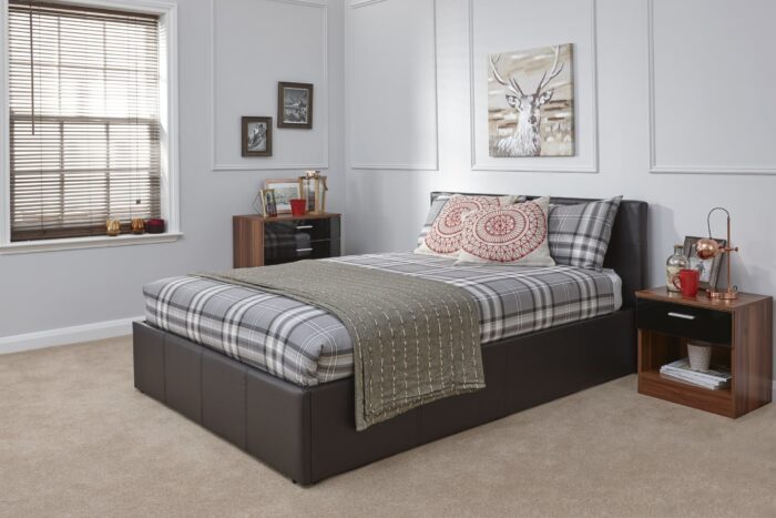 Arizona Brown Leather Bed Frame