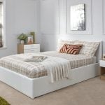Arizona White Leather Bed Frame