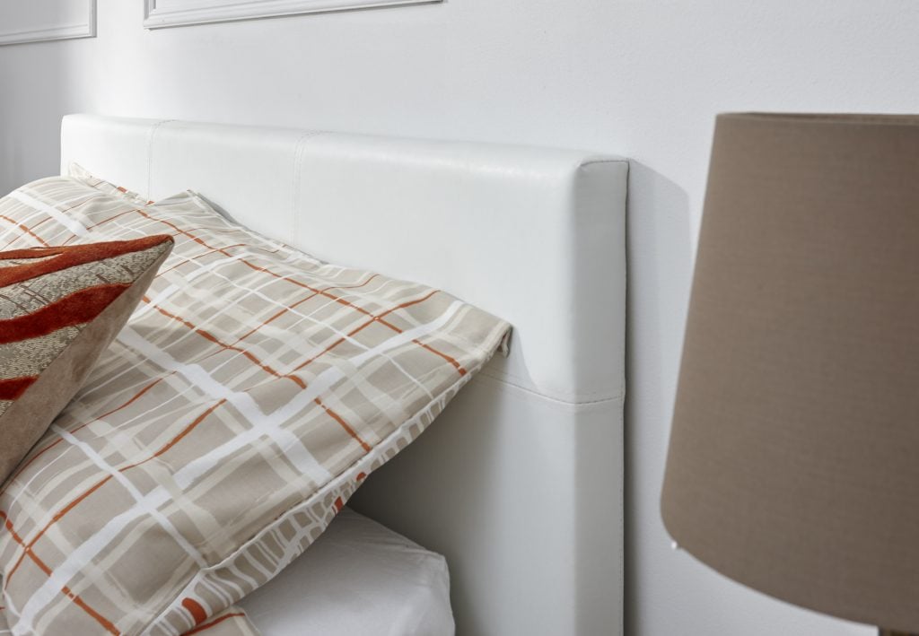 Arizona White Leather Headboard