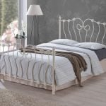 King France Ivory Bed Frame