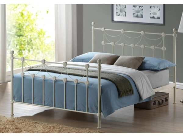 Double Latvia Ivory Bed Frame - Dublin Beds