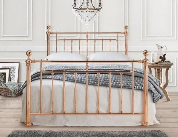 Italy Rose Gold Bed Frame