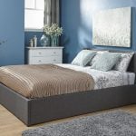 Ohio Grey Crushed Velvet Ottoman Bed