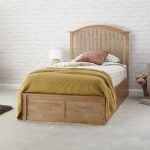 Kansas Oak Single Ottoman Bed Frame