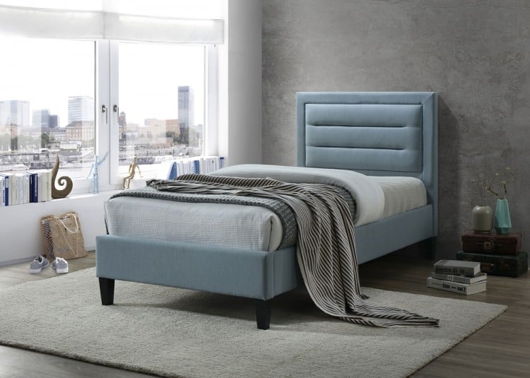 Limelight Double Picasso Blue Bed Frame, Blue Bed Frame Double
