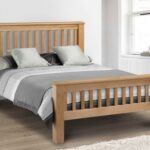 Amsterdam Oak Bed Frame - High Foot End